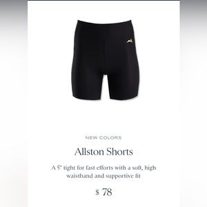 Tracksmith Allston Short- Black size Small